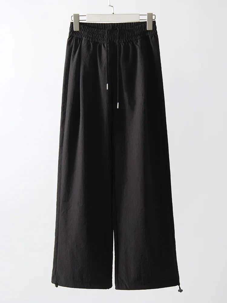 White Sweatpants For Women High Waist Loose Joggers Straight Trousers Female Black Spring Summer Casual Woman Long Pant Wide Leg