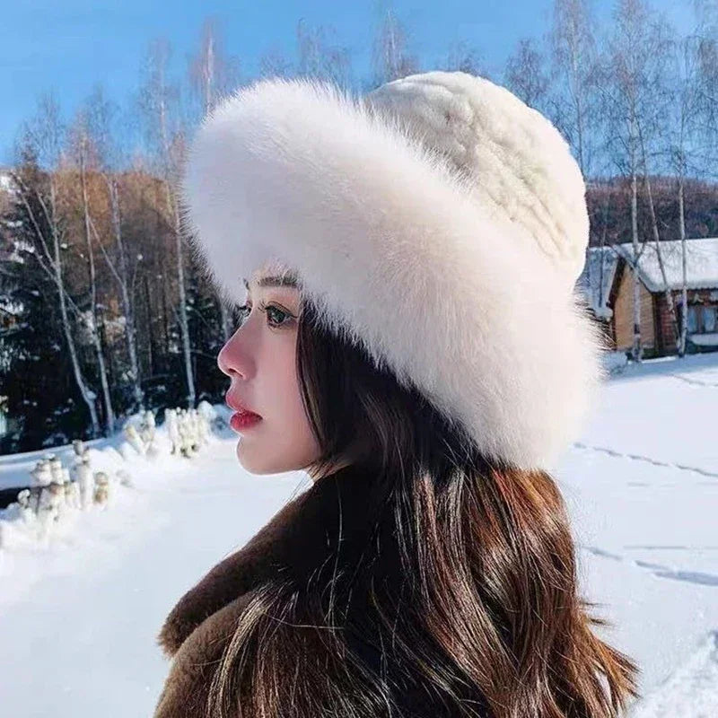 Rabbit Fur Winter Hat