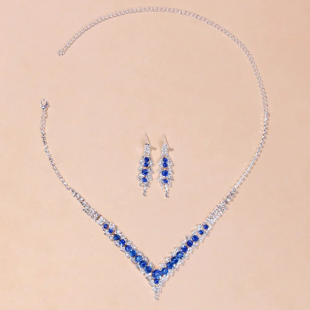Fancy Wedding Necklace & Earrings Set