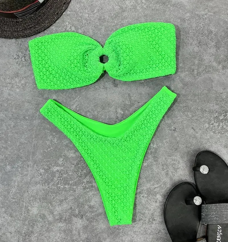 Key West High Waist Bandeau Bikini