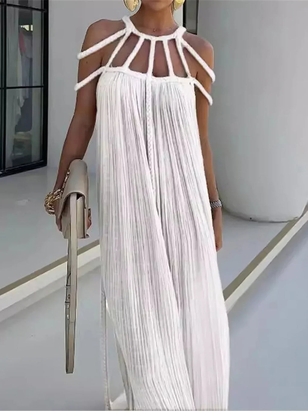 Lux Crochet Knit Beach Dress