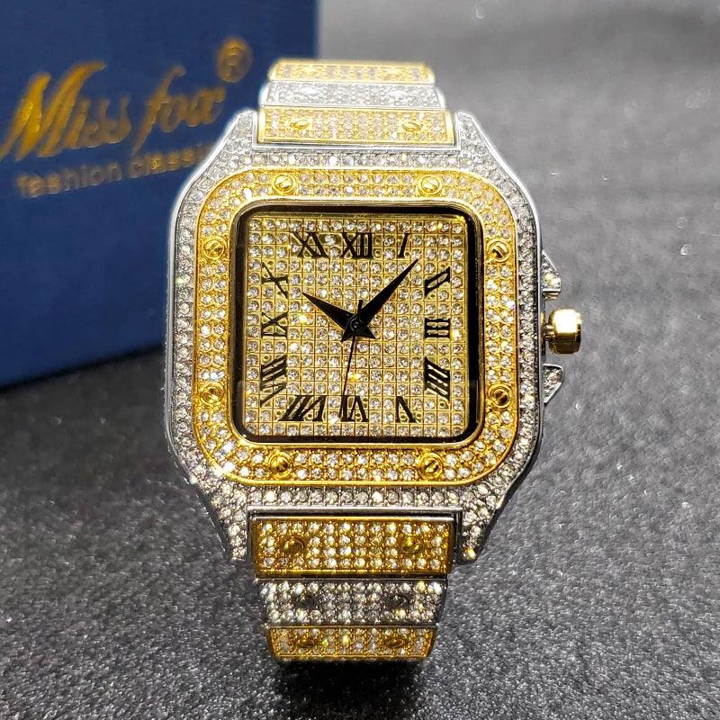 Bling Designer Moissanite Quartz Watch