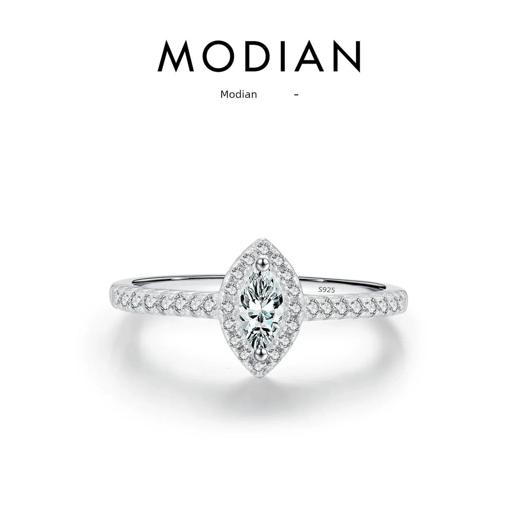 Modian Sterling Silver Luxury Super Shiny Female Zircon