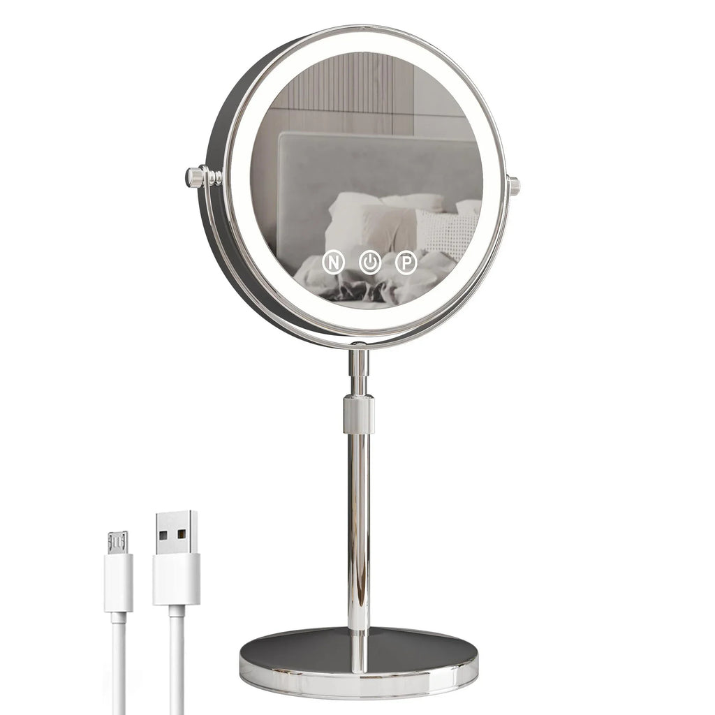 3X Magnifying Double Mirror with LED Light