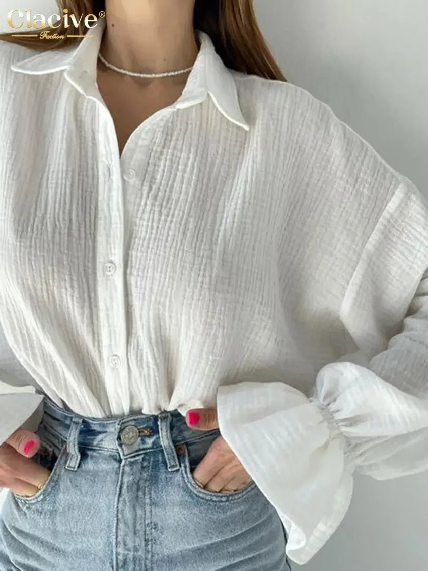 White Office Blouse 100%Cotton