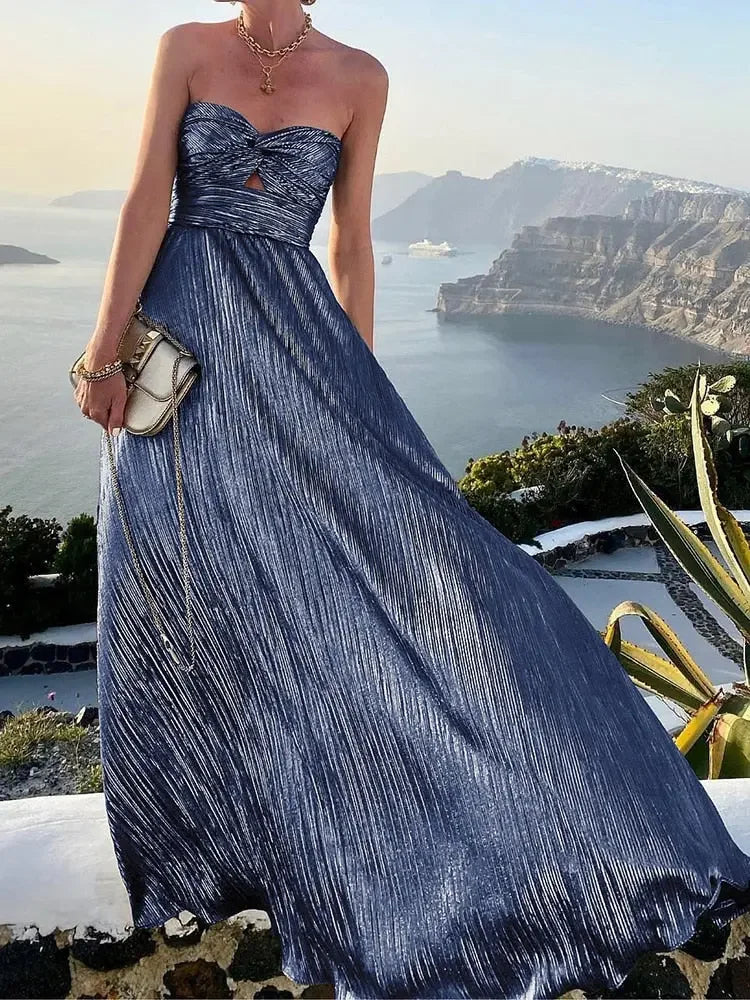 Jasmine Twist Strapless Evening Dress