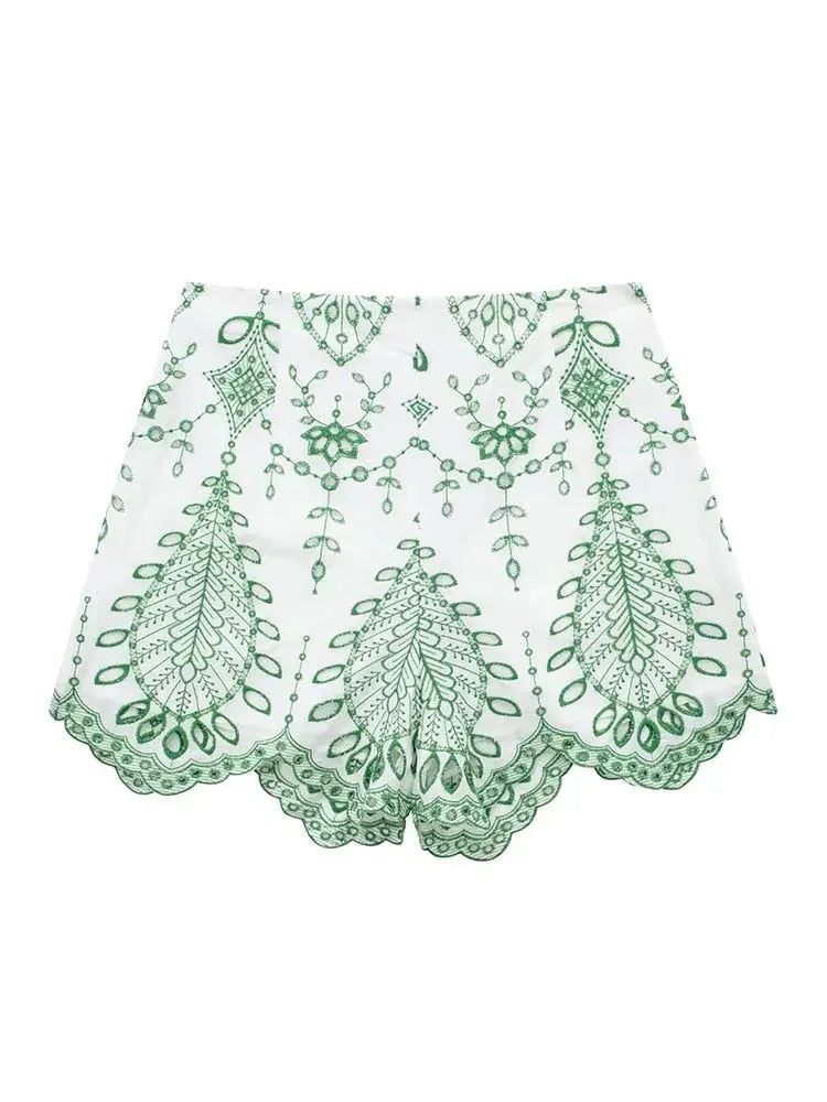 Palm Princess Summer Embroidered Outfit