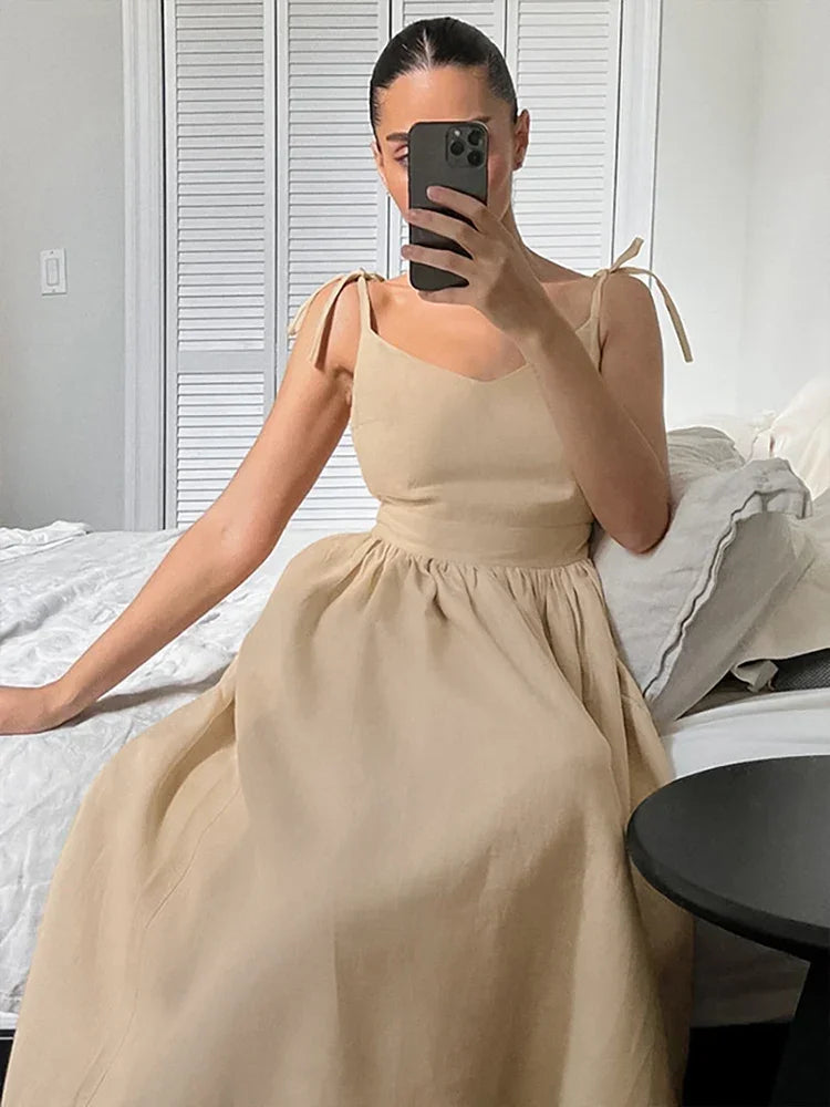 Summer A-Line Flare Midi Dress