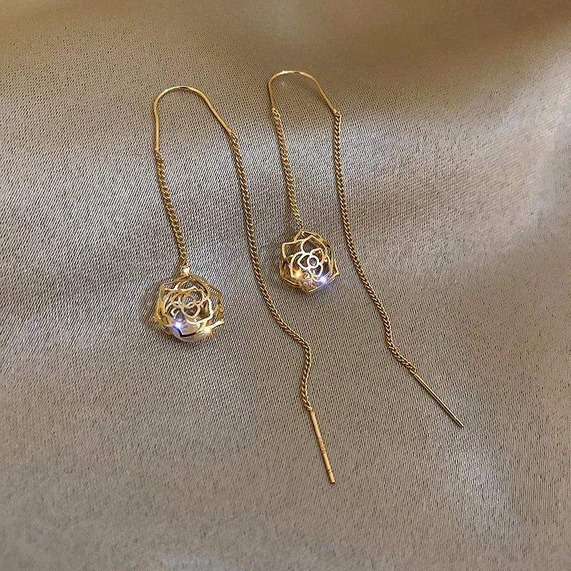 LUX Zircon Pearl Drop Earrings