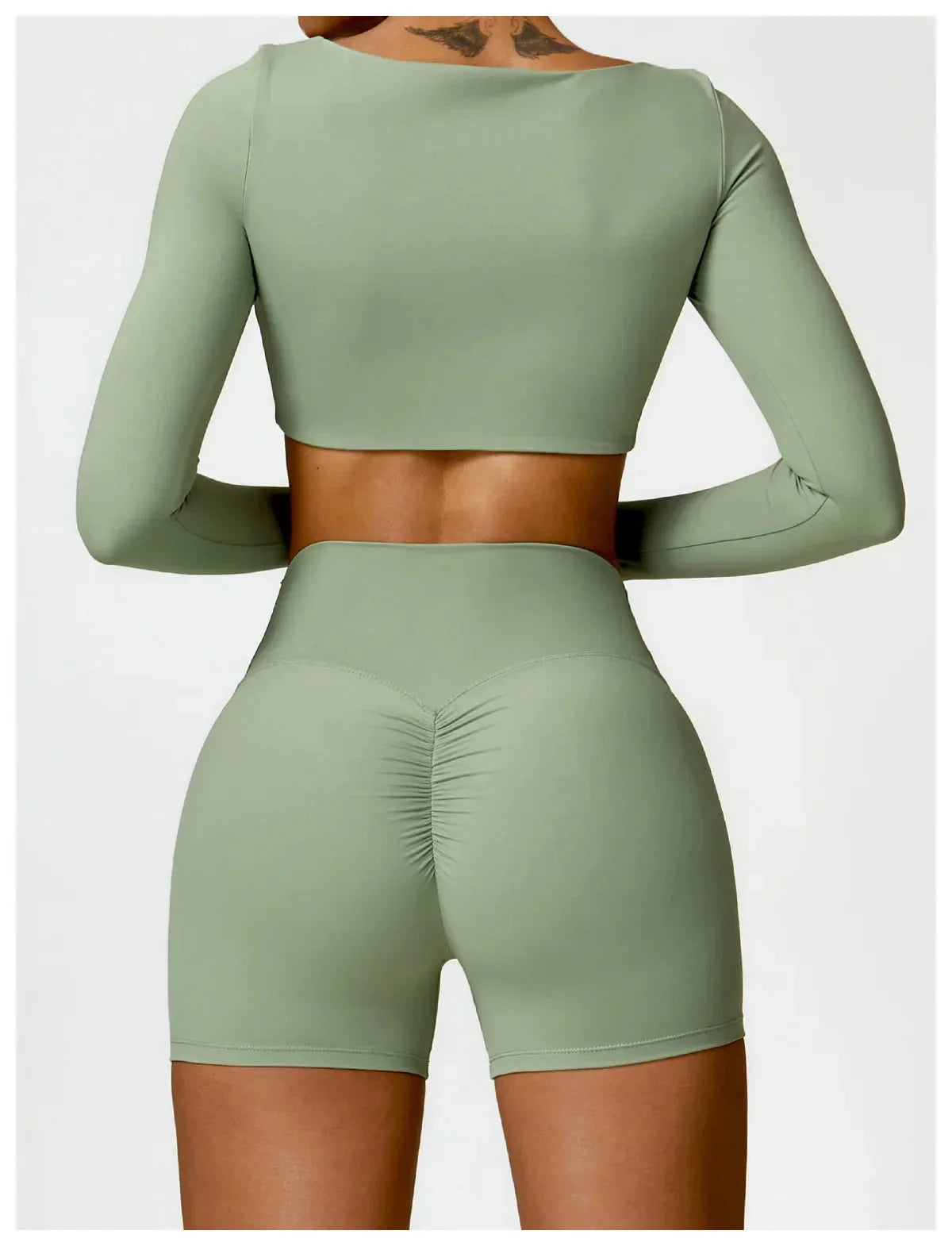 New Long sleeve Shirt Sports Set Women Fitness Tights Yoga Set Crop Top Running High Waist Gym Set Womens Outfits Yoga Clothing