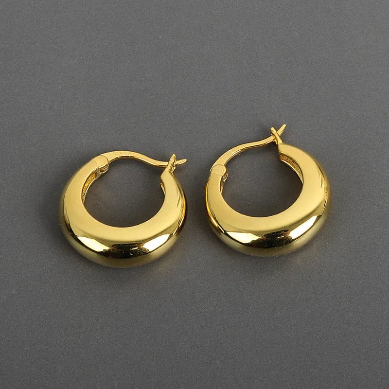Lux Double Loop Drop Earrings