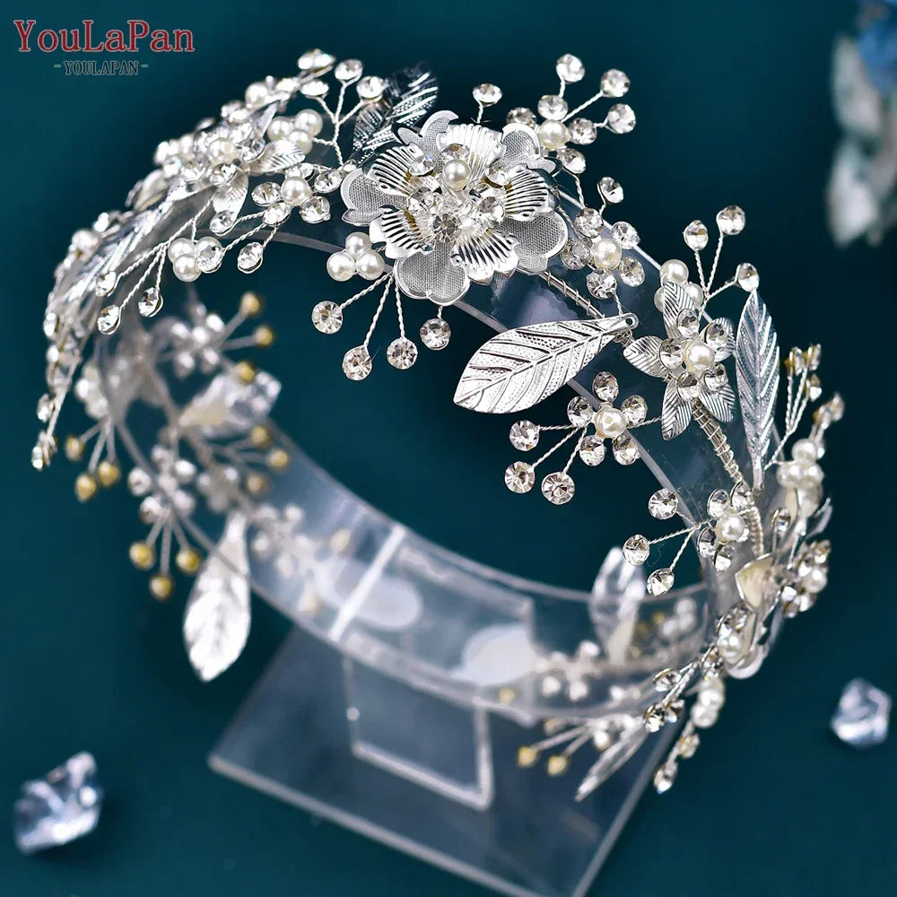 YouLaPan HP496 Fashion Woman Headband Rhinestone Bridal Headpiece Wedding Hair Accessories Bride Tiara Pageant Headdresses