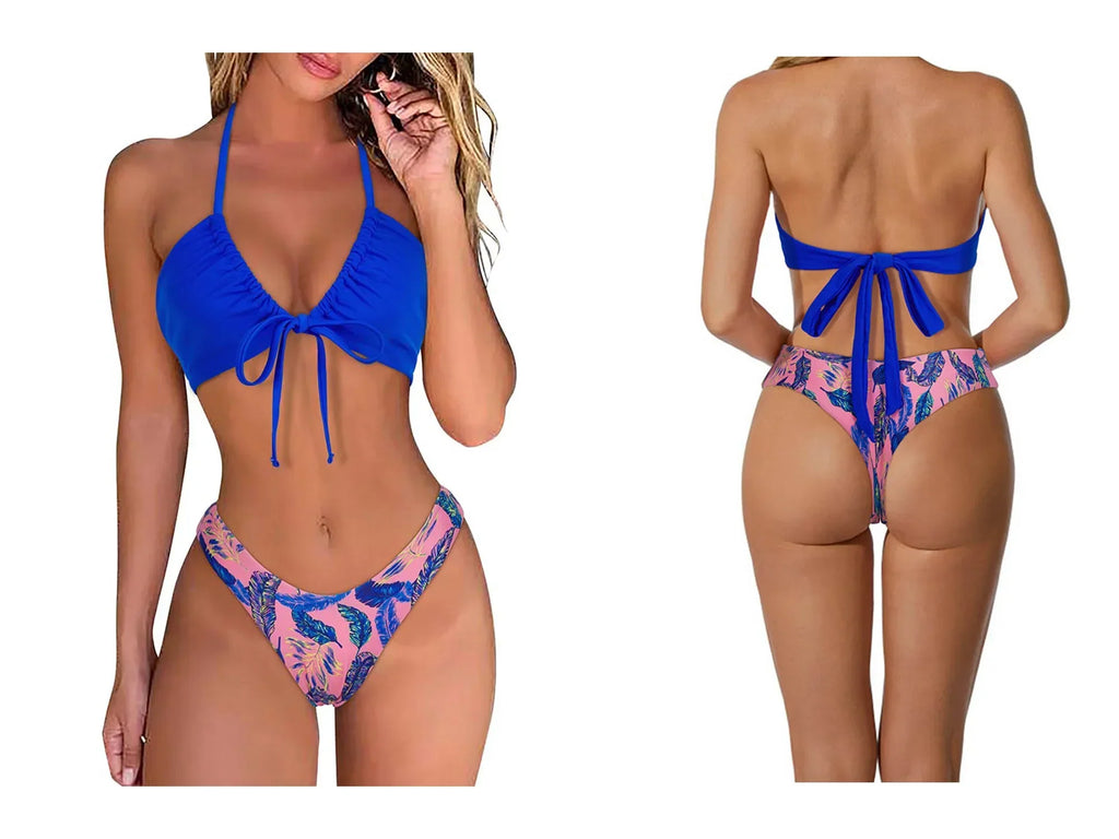 Sexy Micro Bikini Women  2023 New High Cut Swimsuit Summer Swimwear Solid Bathing Suits Beachwear Women Brazilian Push Up Bikini