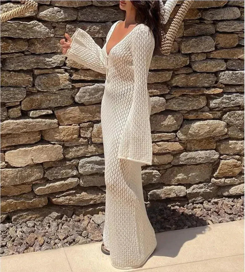 Long Knit Beach Dress