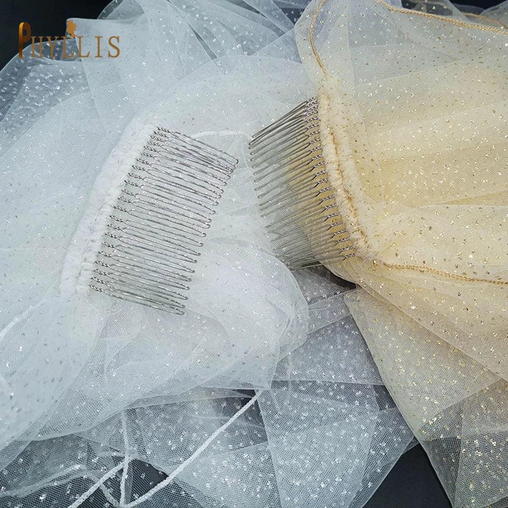 Short Bridal Veil with Comb