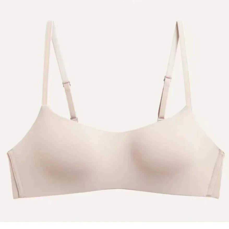 One Piece Sexy Bra Seamless Underwear with Thin Cups Gathered and No Steel Rings for Comfortable Breathable Tops Push Up Bra