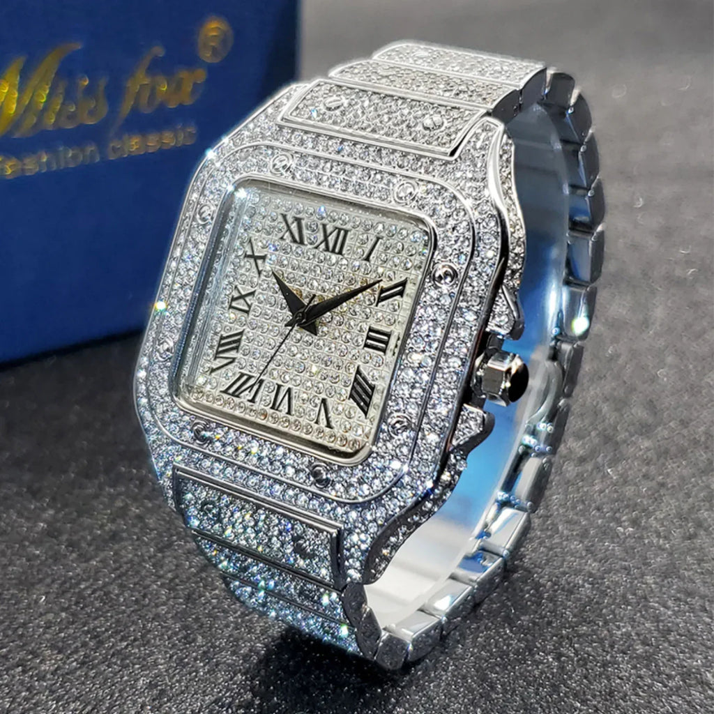 Bling Designer Moissanite Quartz Watch