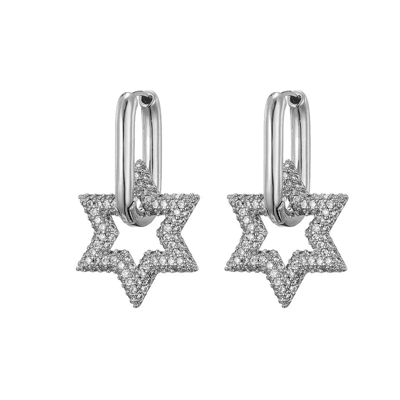 Star Glazed Zircon Earrings