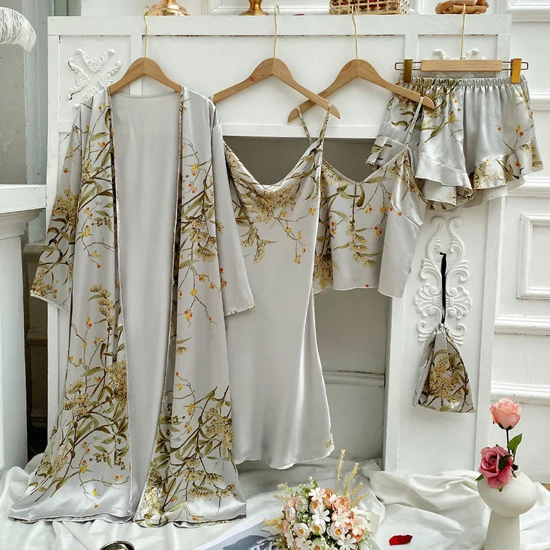 Manifest Kimono Satin Sleepwear Set