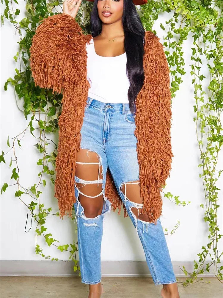 Women’s Oversized Tassel Coat