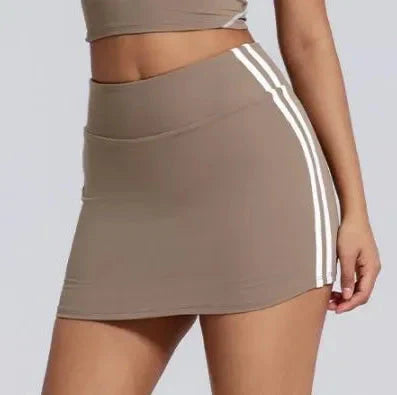 2025 1/2PCS High Waist Anti Shorts Yoga Set Women Sport Bra Gym Workout Skirt Fitness Sports Active Suit Tennis Badminton Wear