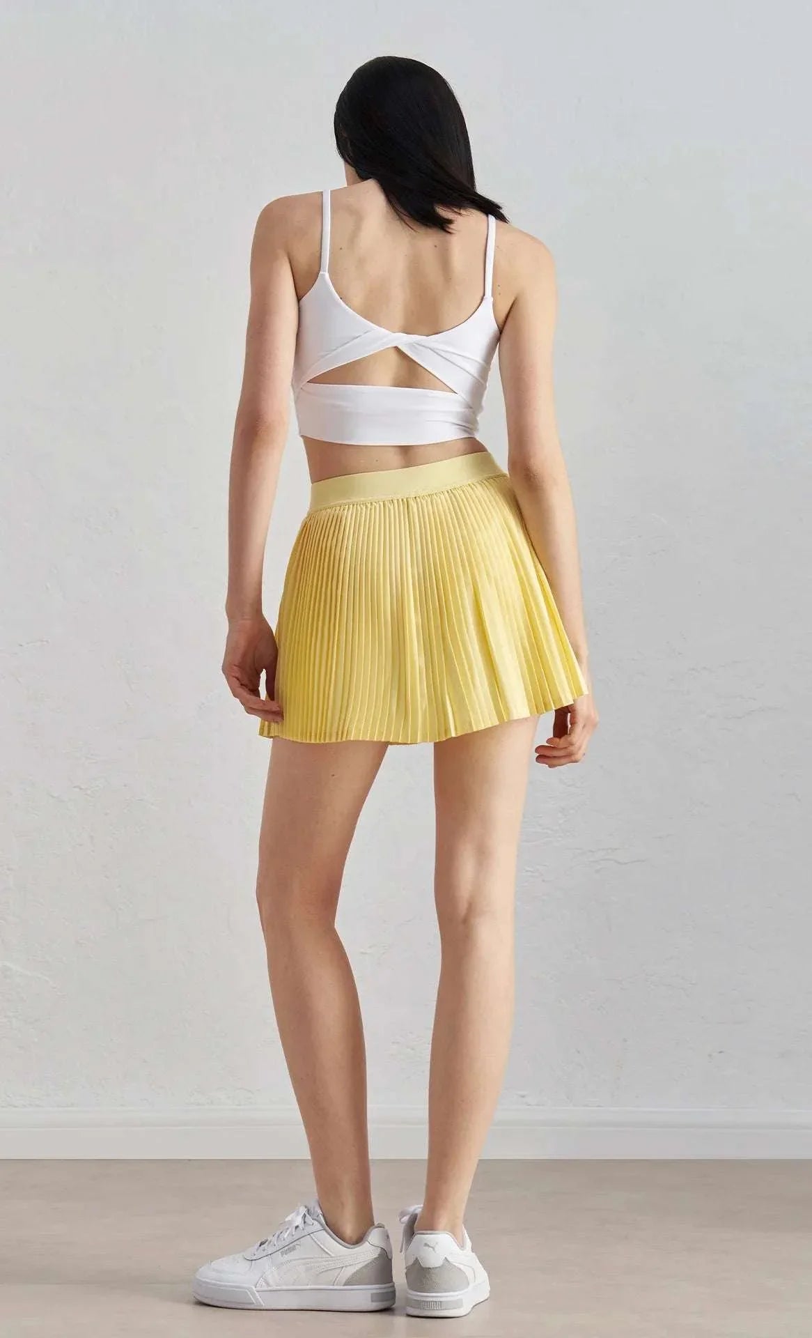 High Waist Pleated Tennis Dress With Pockets