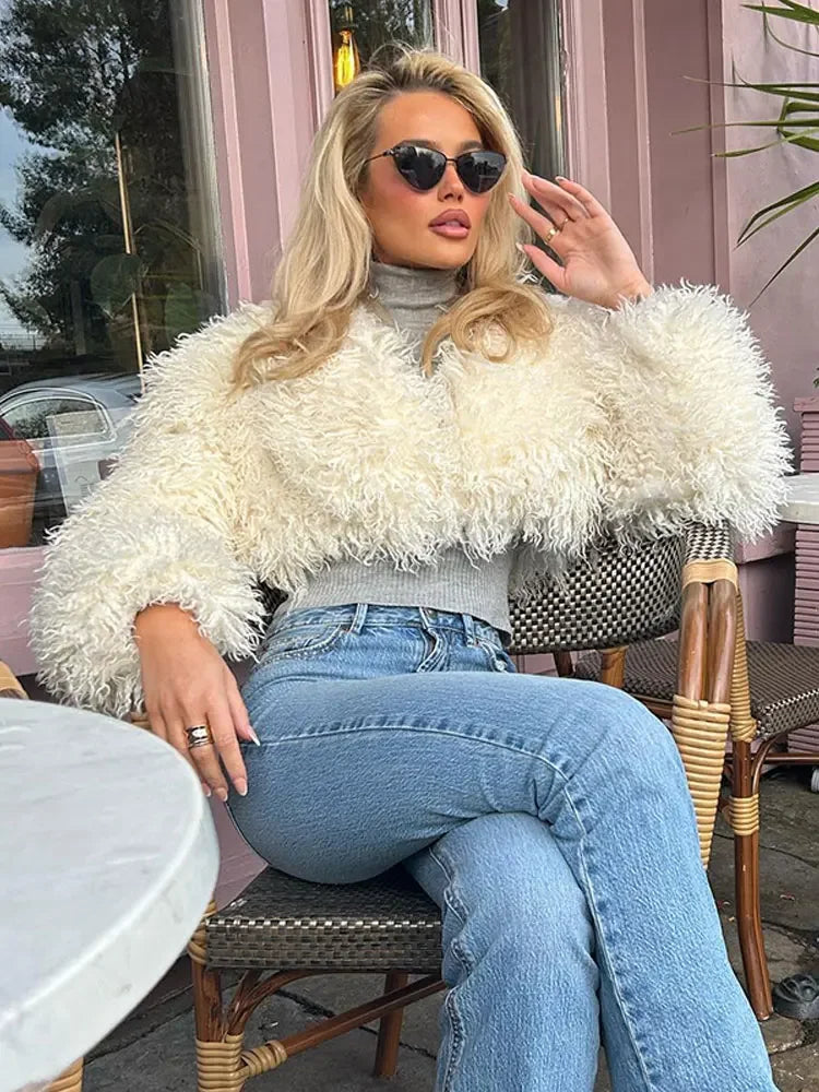 Women’s Faux Fur Cropped Jacket