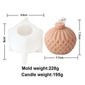 DIY Christmas geometric sphere candle silicone mold stripe spiral wave pattern spherical cake chocolate silicone mold resin mold