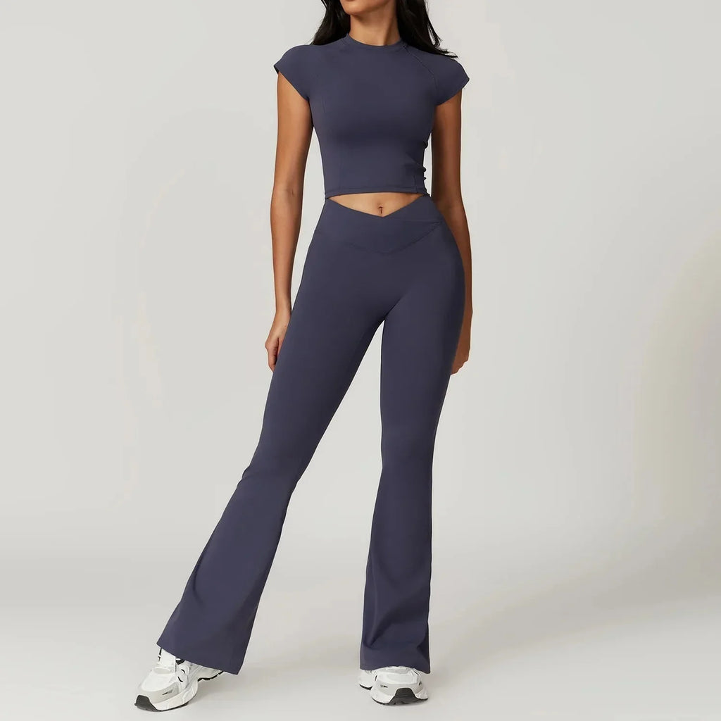 Women's Wide Leg High Waist Yoga Set