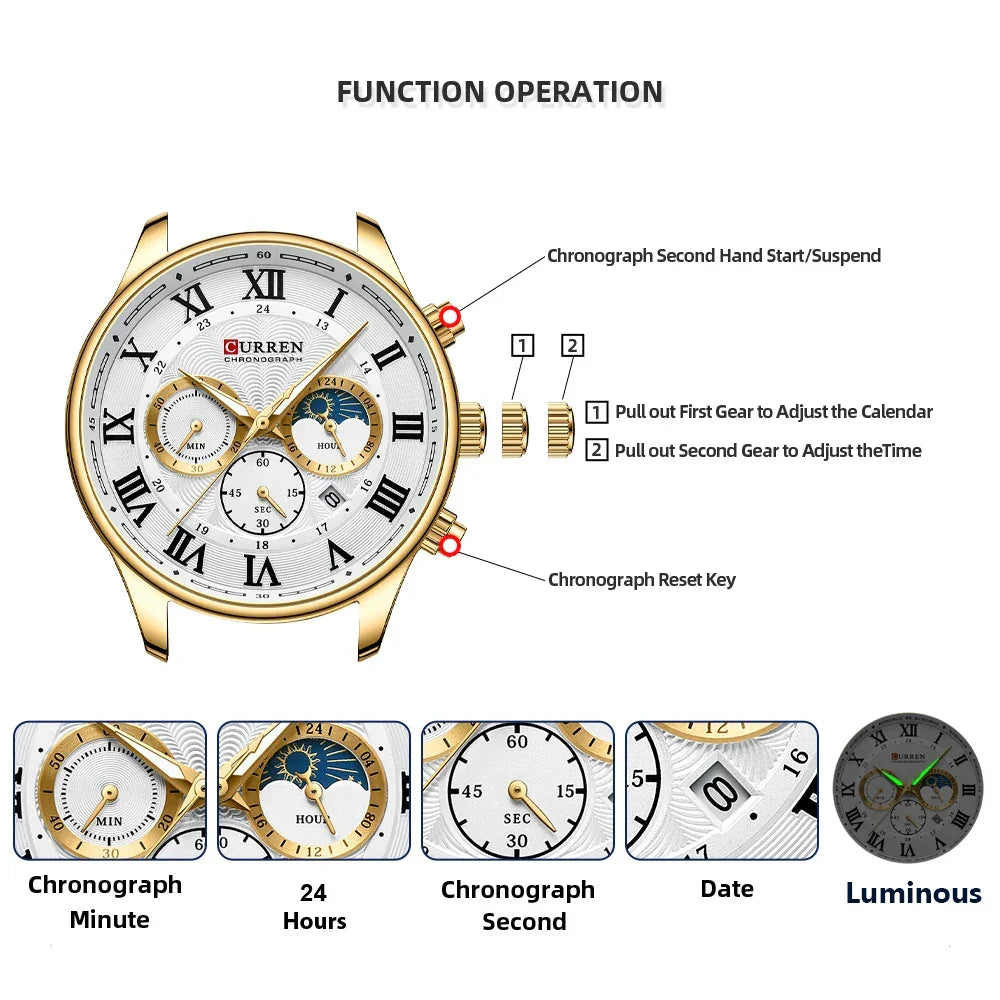 Men’s Chronograph Wristwatch with Auto Date