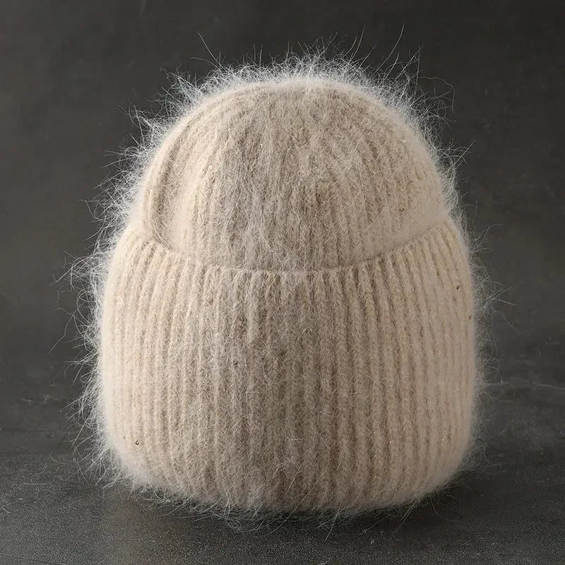 Women’s Rabbit Fur Beanie Hat