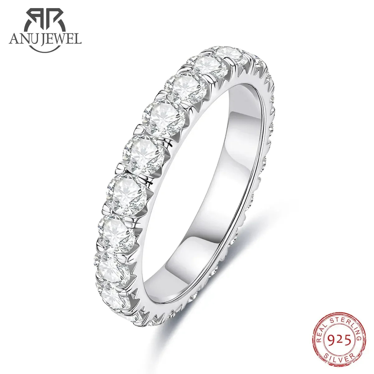 Engagement Ring 2-3ct D Color Moissanite 925 Sterling Silver