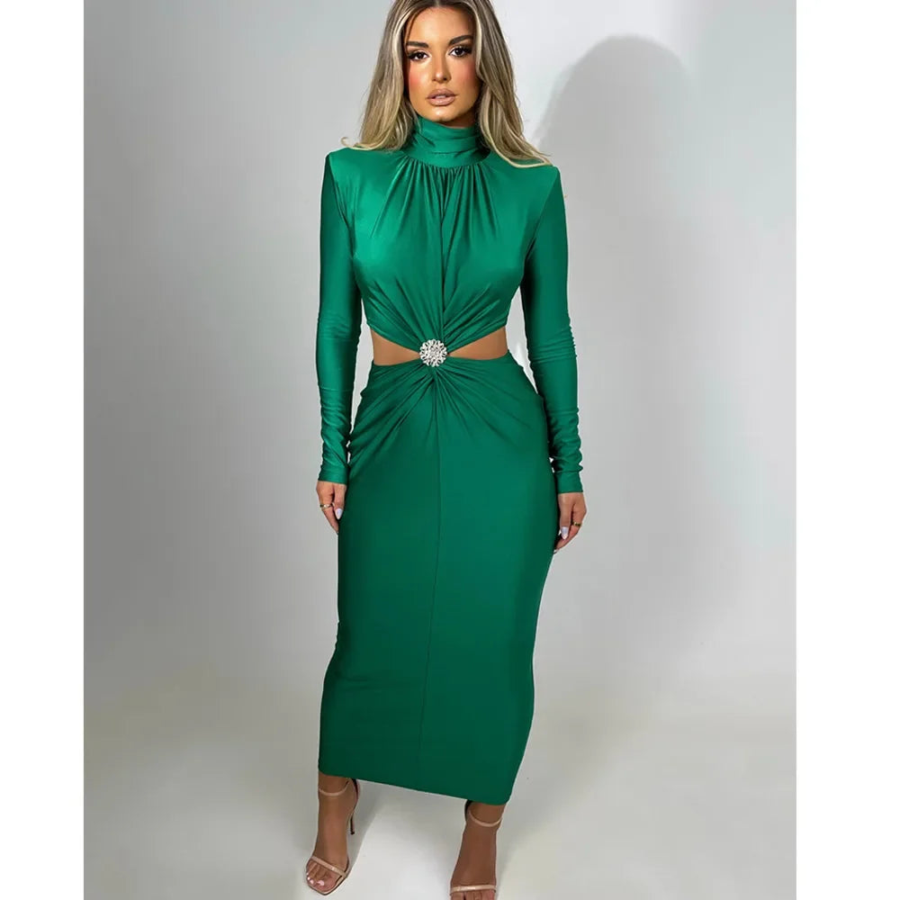 Sapphire Long Sleeve Party Dress