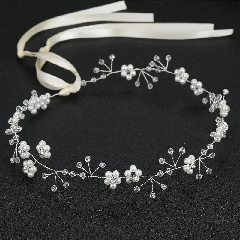 Pearl Crystal Bridal Headband