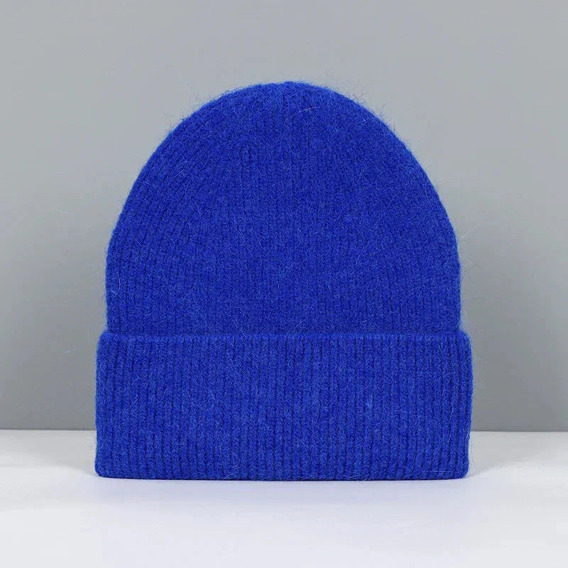 Women Winter Hat Real Rabbit Fur Winter Hats For Women Fashion Warm Beanie Hats Women Solid Adult Cover Head Cap