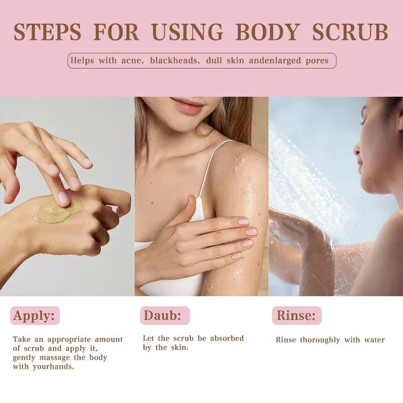 Cherry Body Scrub Exfoliator Deep Cleaning Moisturizing Niacinamide Whitening Improve Cracked Chicken Skin Exfoliating Cream