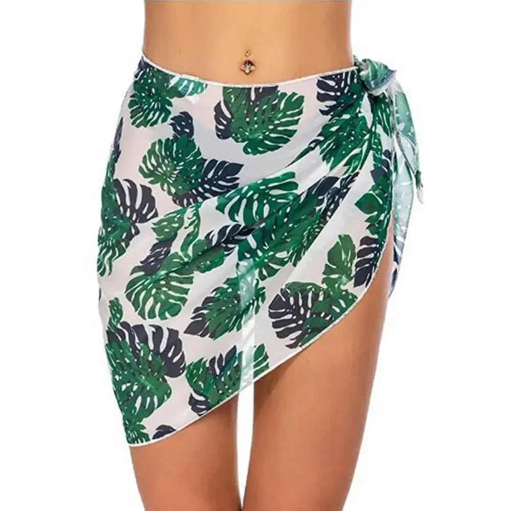 Tropical Sheer Bikini Coverup