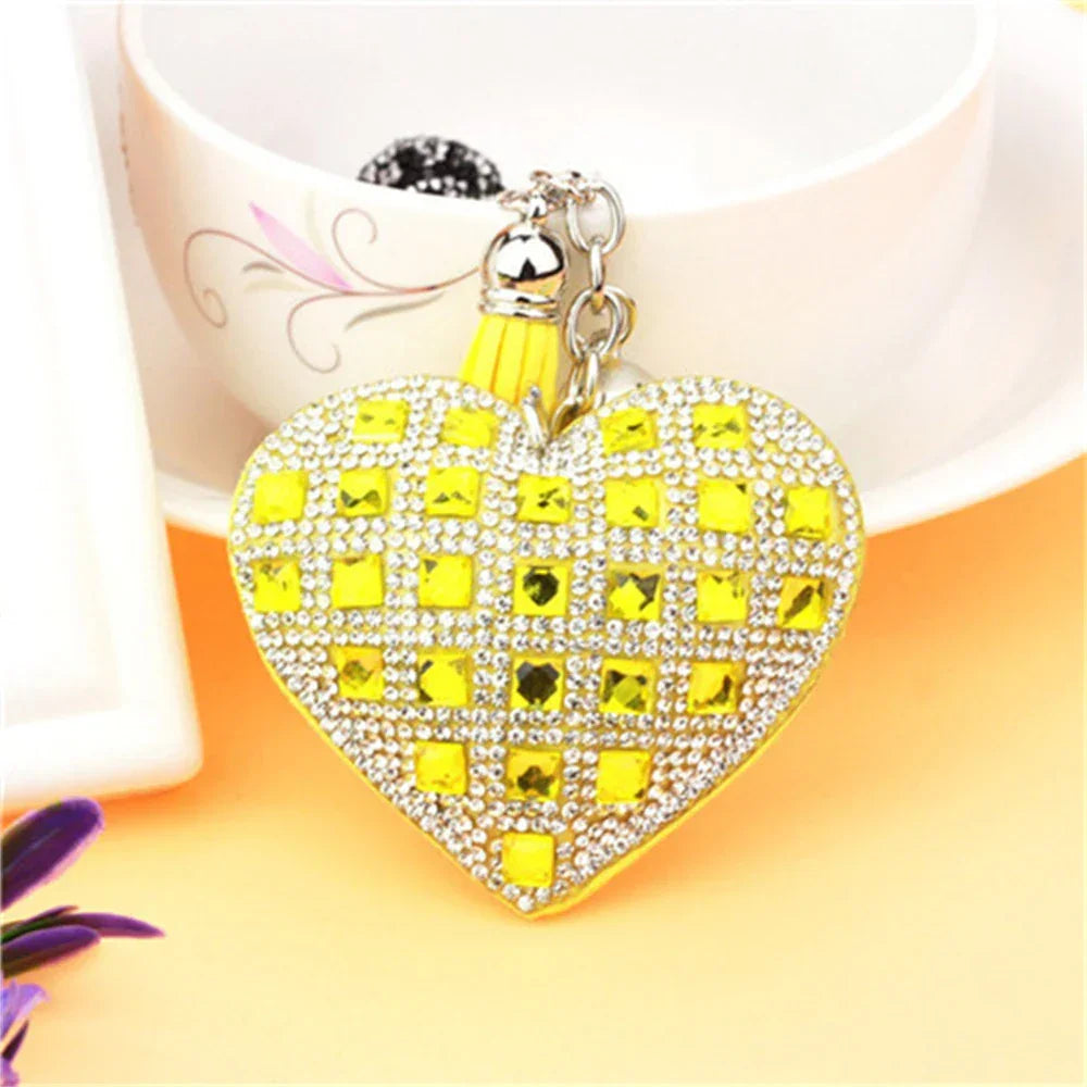 Heart Shaped Bling Keychain
