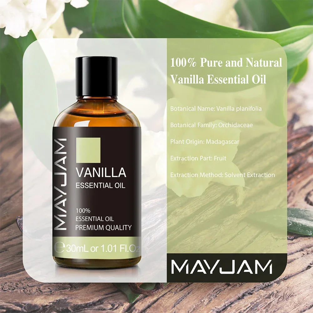 MAYJAM 30ml Pure Natural Essential Oils Vanilla Mint Citronella Grapefruit Sweet Orange