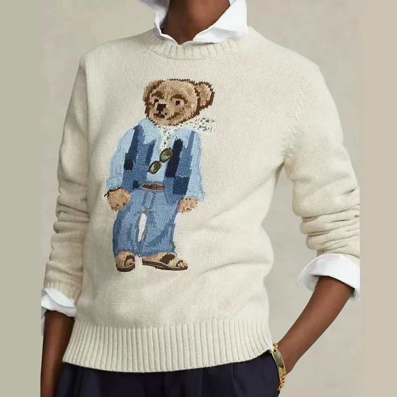 Designer Knit Bear Sweater