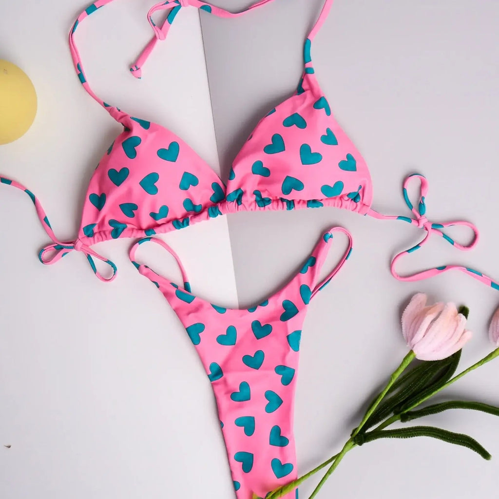 Leopard Print Brazilian Thong Swimwear