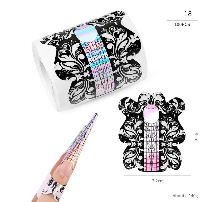 French Nail Tips Nail Sticker 100pcs