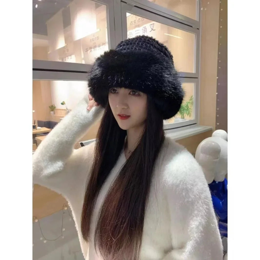 Rabbit Fur Winter Hat