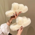 Fluffy Platform Slippers