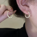 Vintage CC Design Stud Earrings