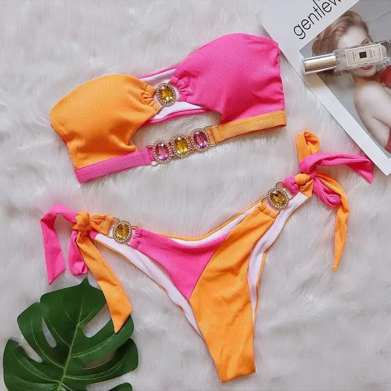 Sunset LUX Bandeau Bling Push Up Bikini