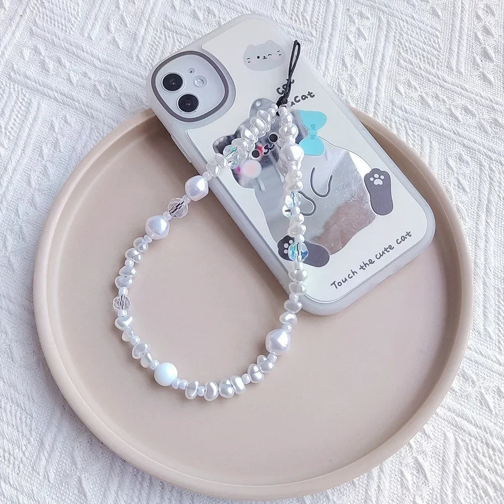 White Pearl Phone Charm
