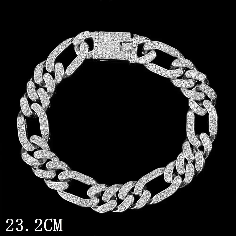 Iced Out Chunky Cuban Chain Anklet Bracelet