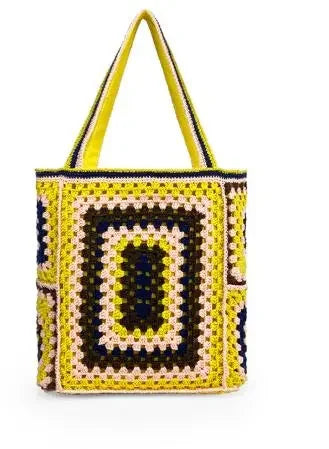 Bohemian Crochet Women Shoulder Bags Knitting Large Capacity Tote Bag Casual Lady Handbags Big Shopper Purses Summer Beach Bags