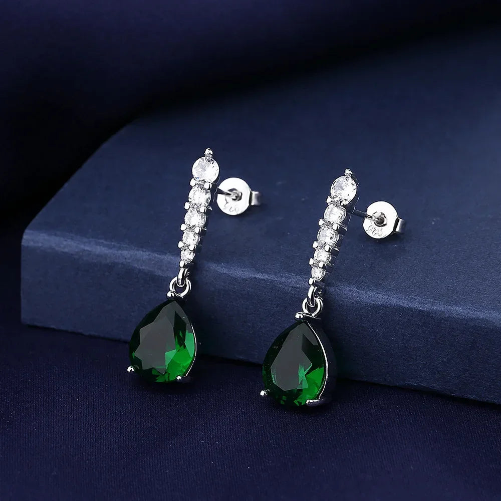 Iconic 925 Sterling Silver Crystal CZ Stud Earrings